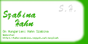 szabina hahn business card